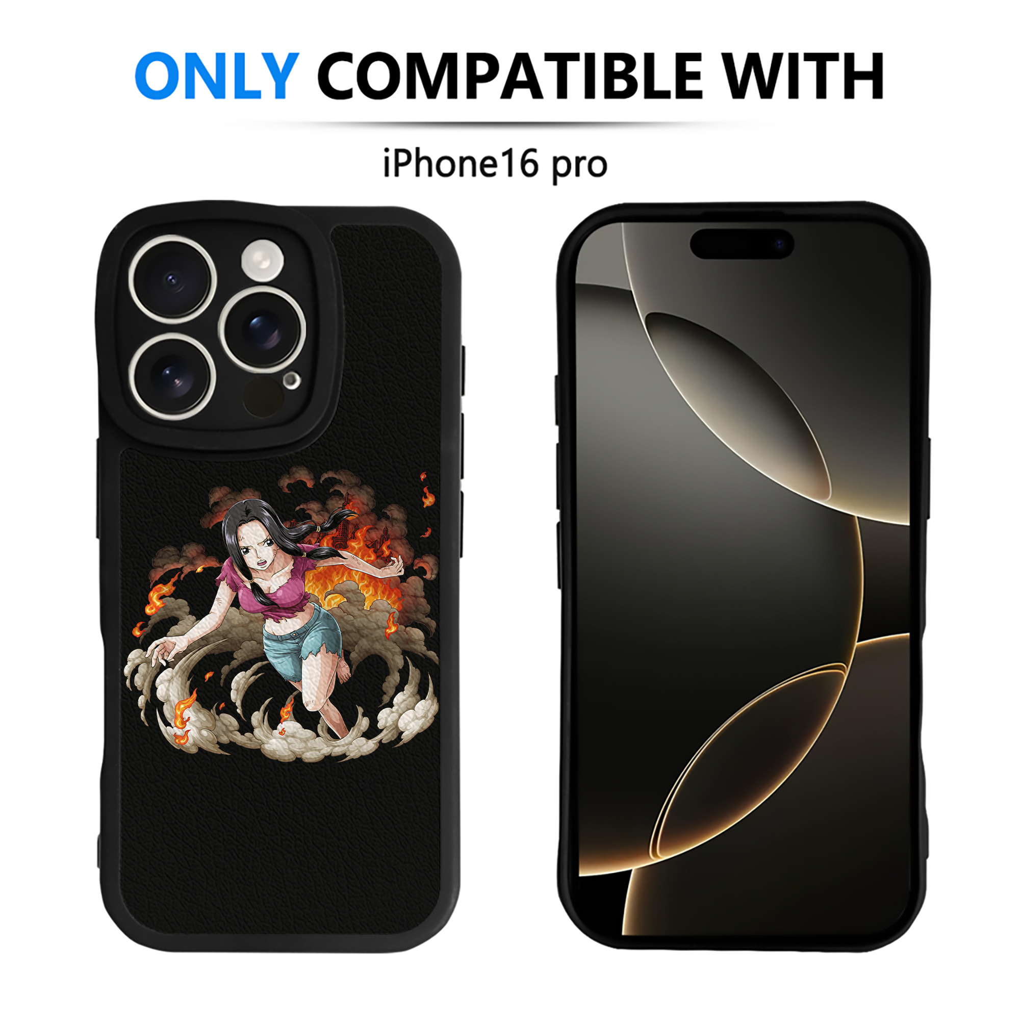 （画像用） ワンピース ニコ・ロビン ONE PIECE Nico Robin 【iPhone 16シリーズ対応】シリコンスマホケース（レザー調） 材質：シリコン